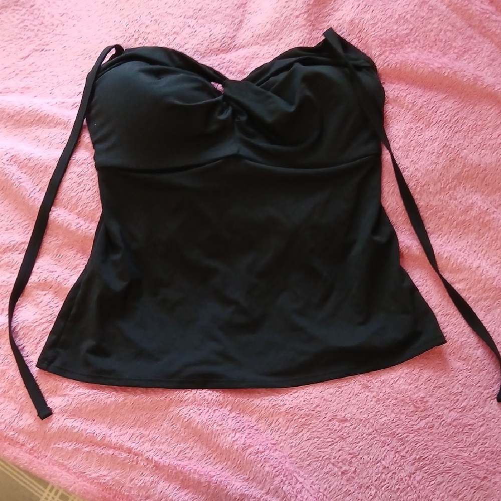 Athleta Black Strapless Swim Top